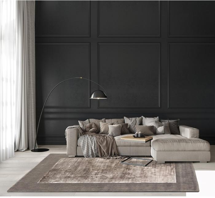 Border Tortora tapijt | Maat: 200 × 300 cm Border Tortora tapijt | Maat: 200 × 300 cm