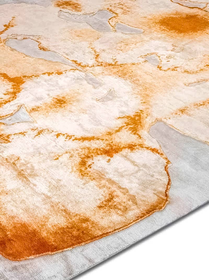 Mono luxe handgeknoopt tapijt