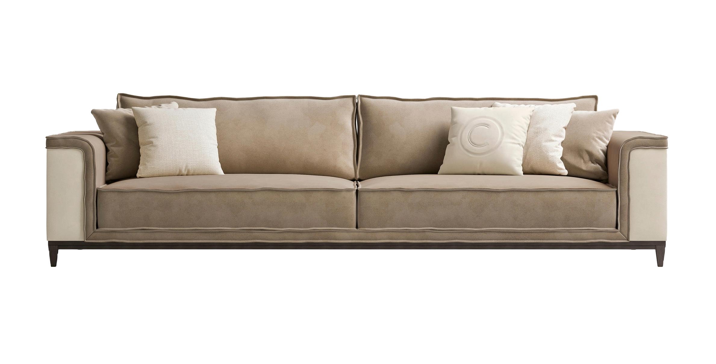 Moderne leren Italiaanse bank | Configuratie: 2-zits