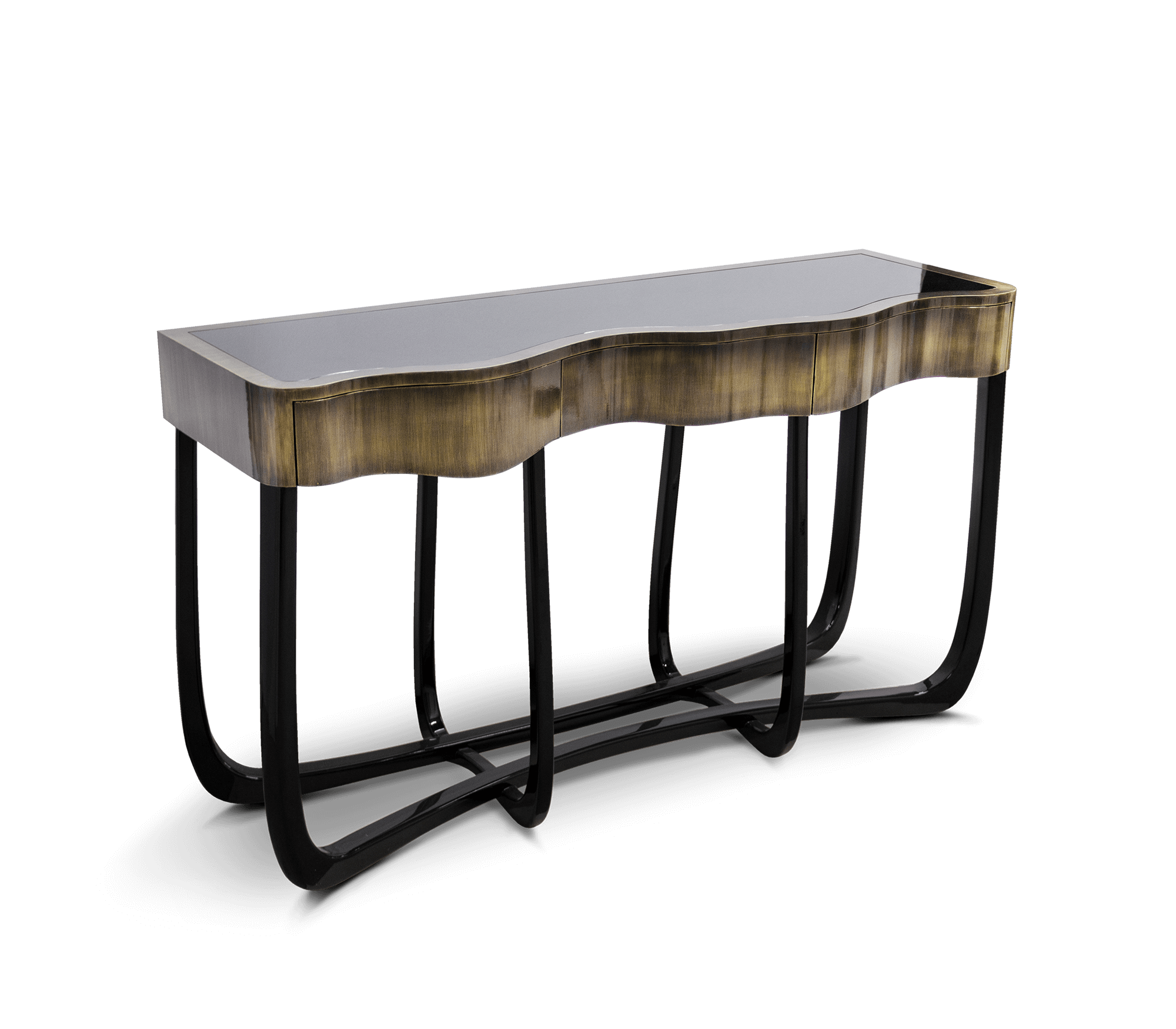 Serpentine patina console