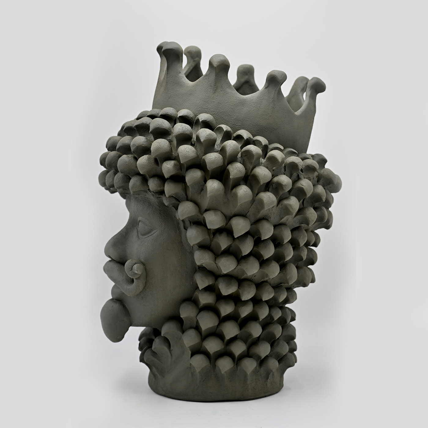 Moor's Head grijze sculptuur