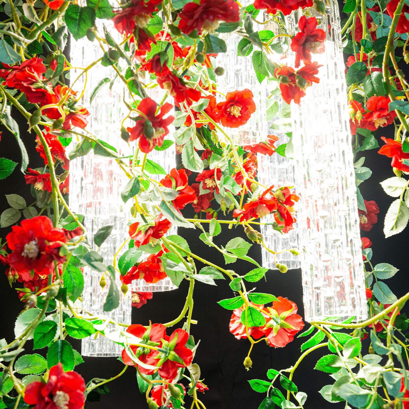 Red Roses vierkante kroonluchter