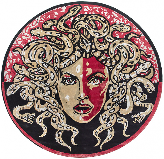 Art Deco luxe rond design vloerkleed