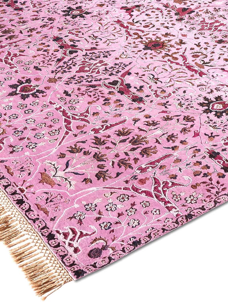 Teheran Pink handgemaakte luxe tapijt | Maat: 170 × 240 cm