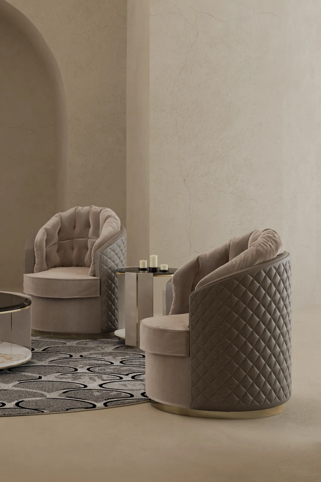 Luxe draaibare fauteuil - 8