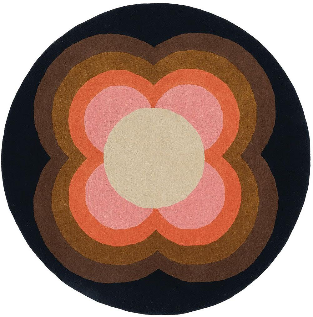 Sunflower roze cirkel tapijt | Maat: Ø 200 cm
