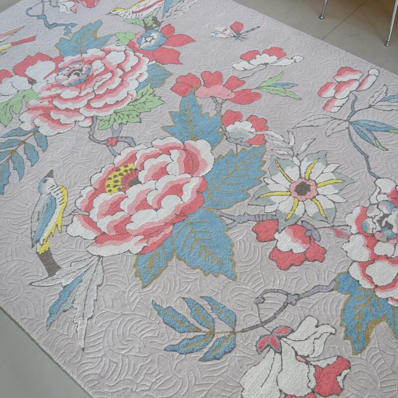 Paeonia koraal tapijt | Maat: 200 × 280 cm