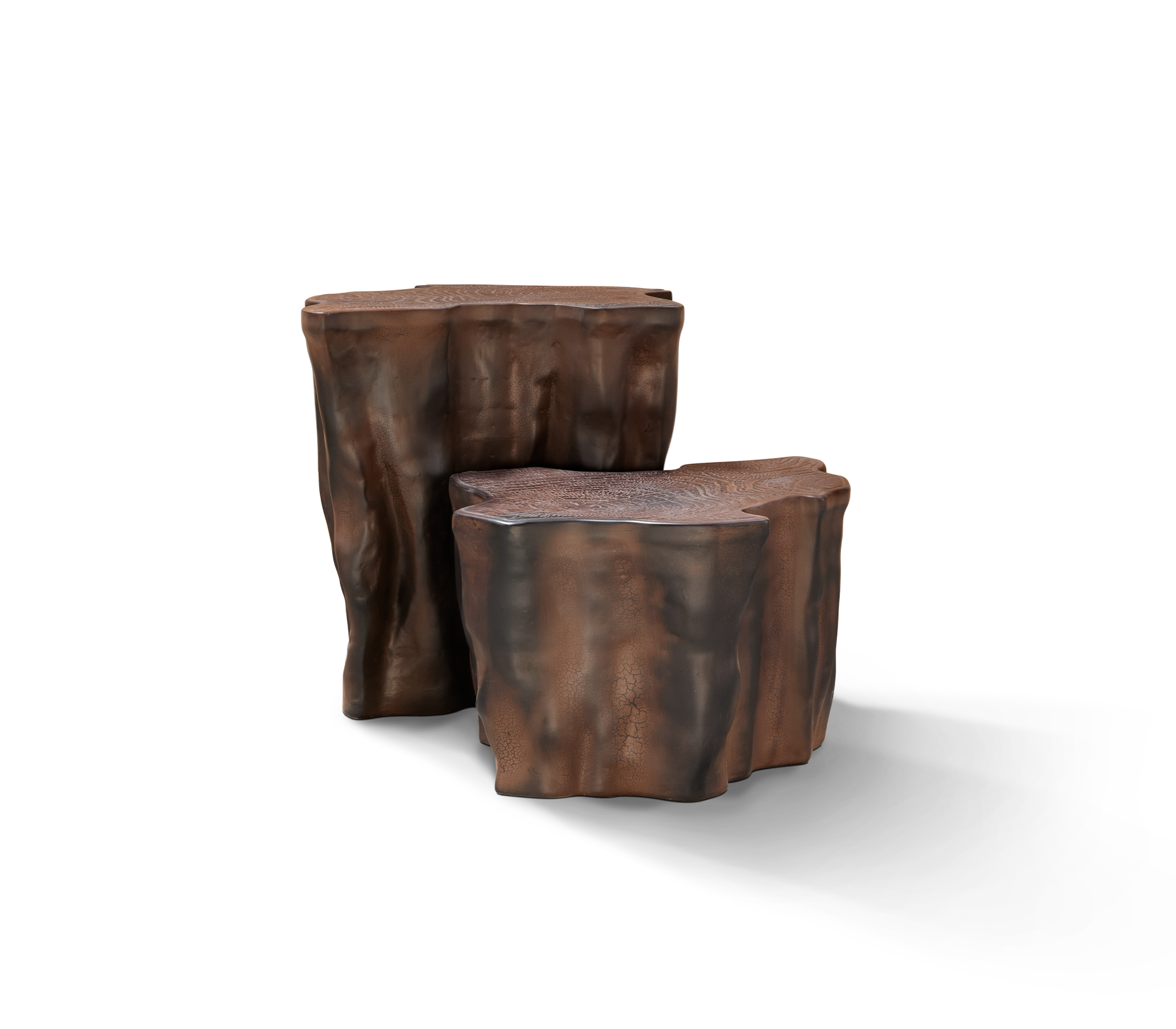 Horizon donkerbruine keramische bijzettafel