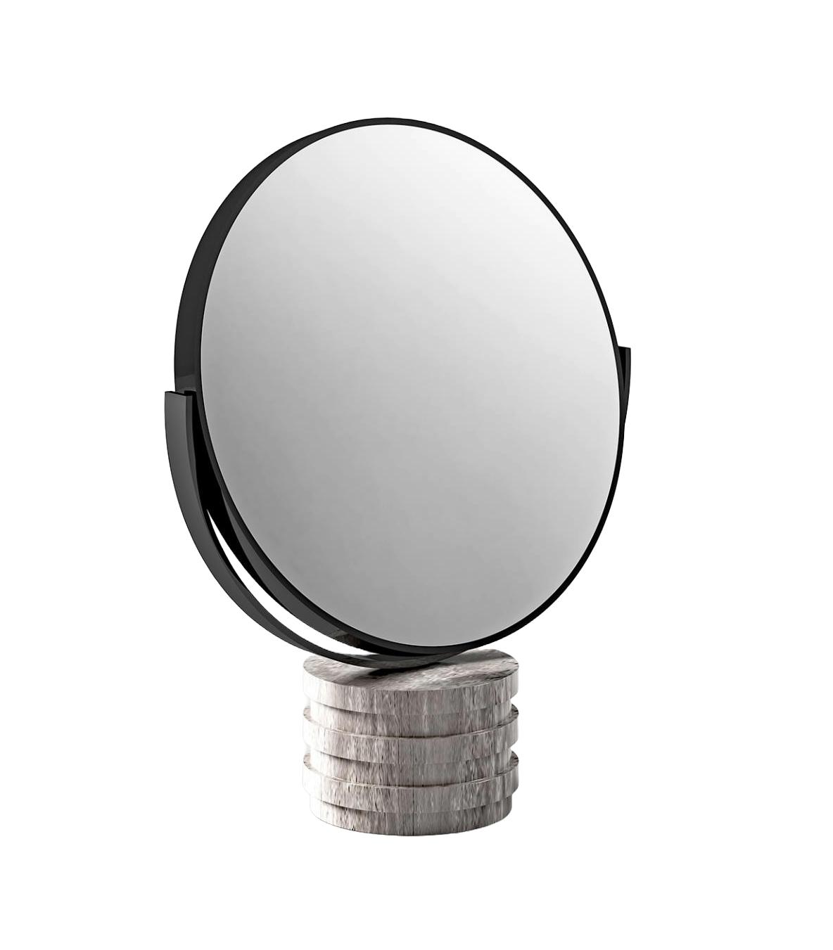 Tafelspiegel met marmeren voet