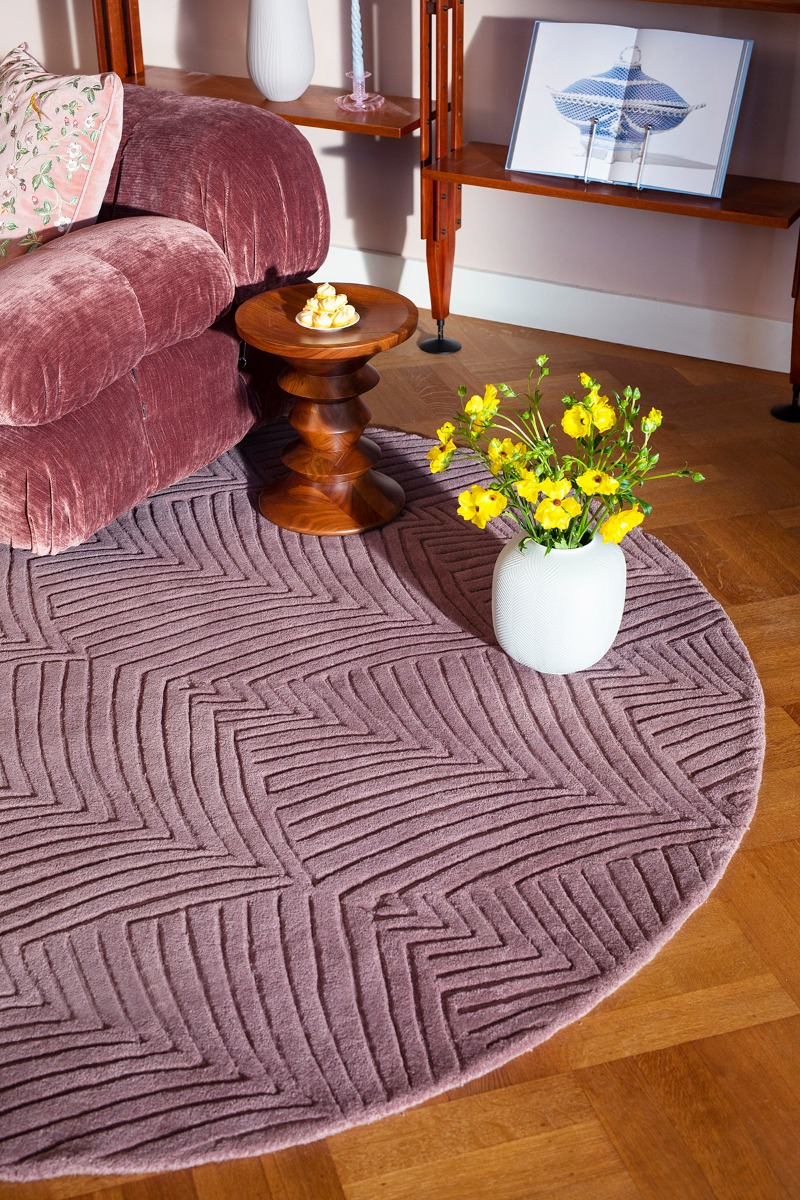 Folia mink cirkel tapijt | Maat: Ø 150 cm