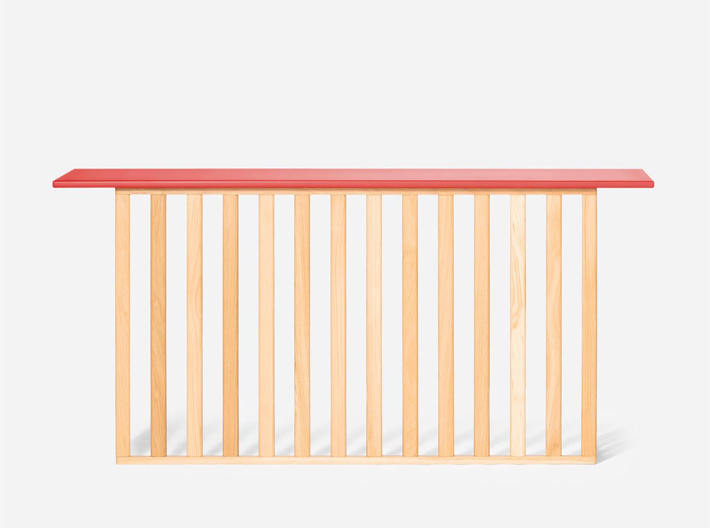 Roze hout consoletafel