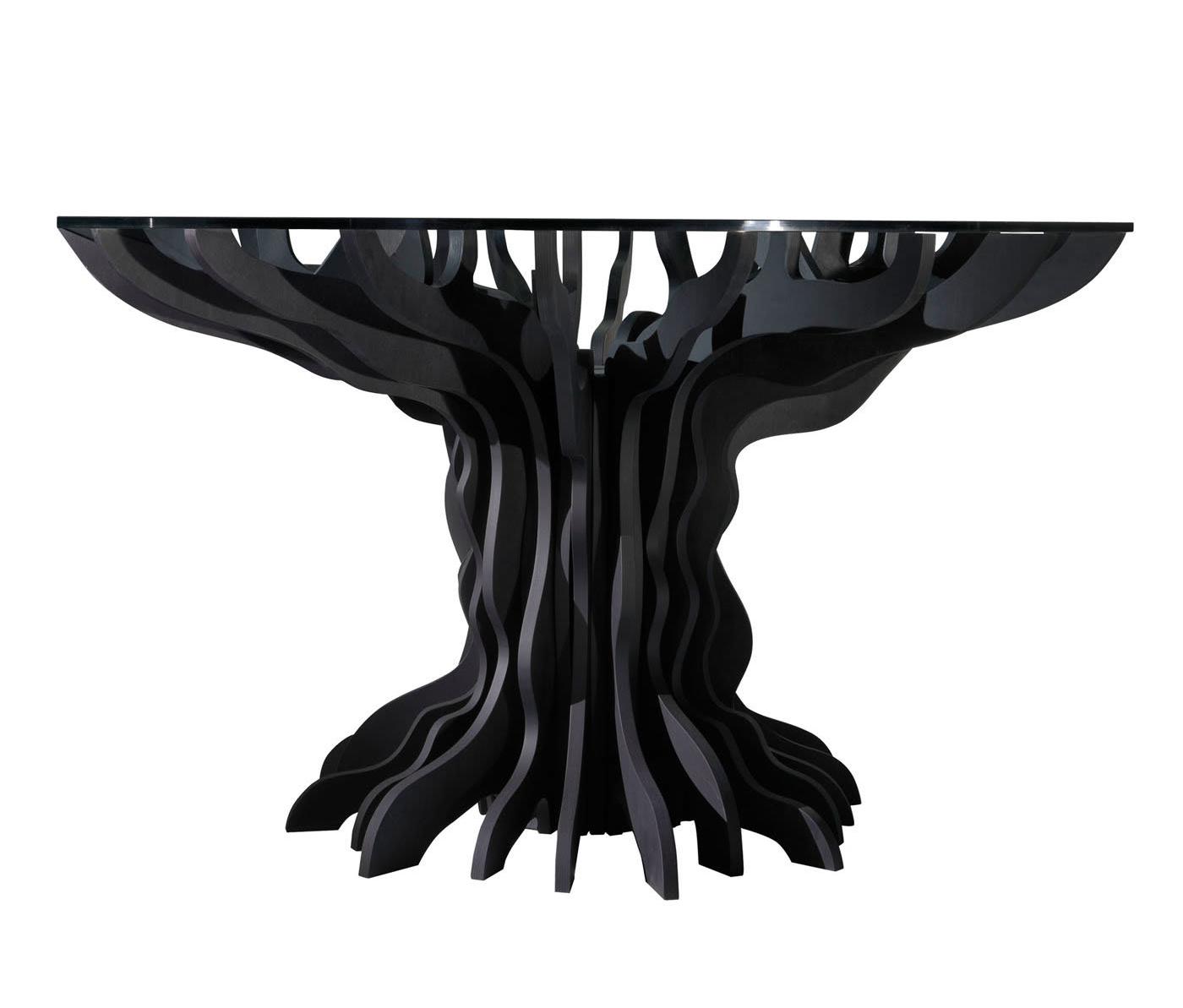 Zwarte Glazen Eettafel