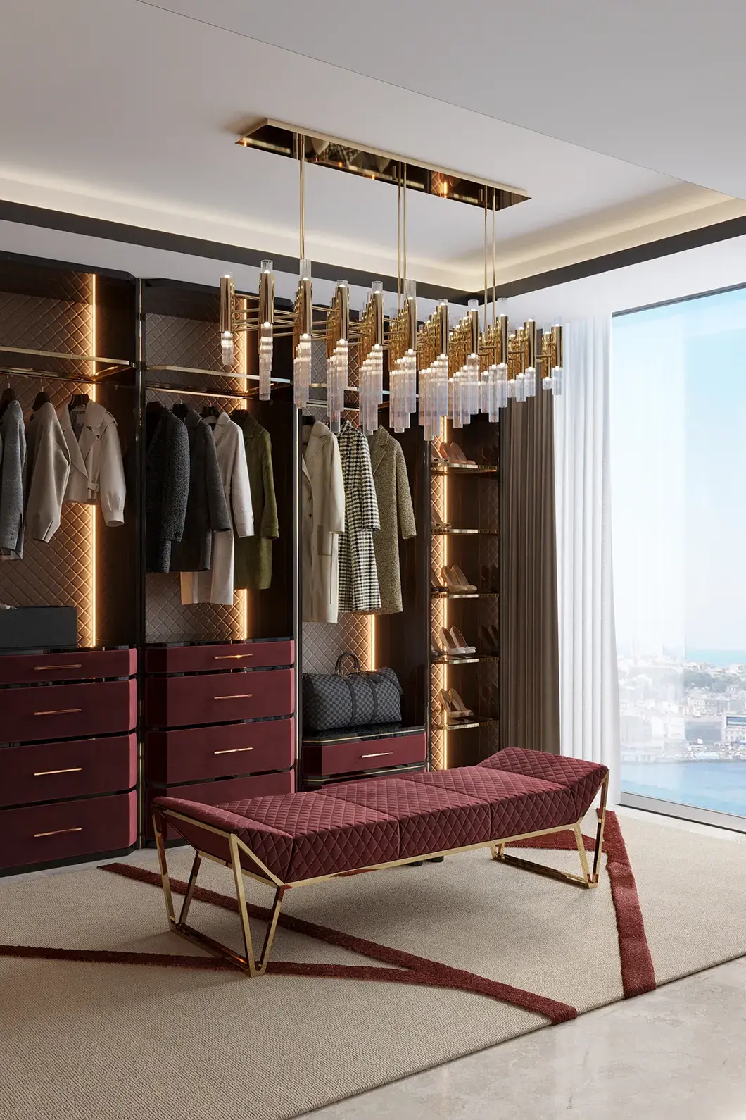 Cascade rechthoekige hanglamp