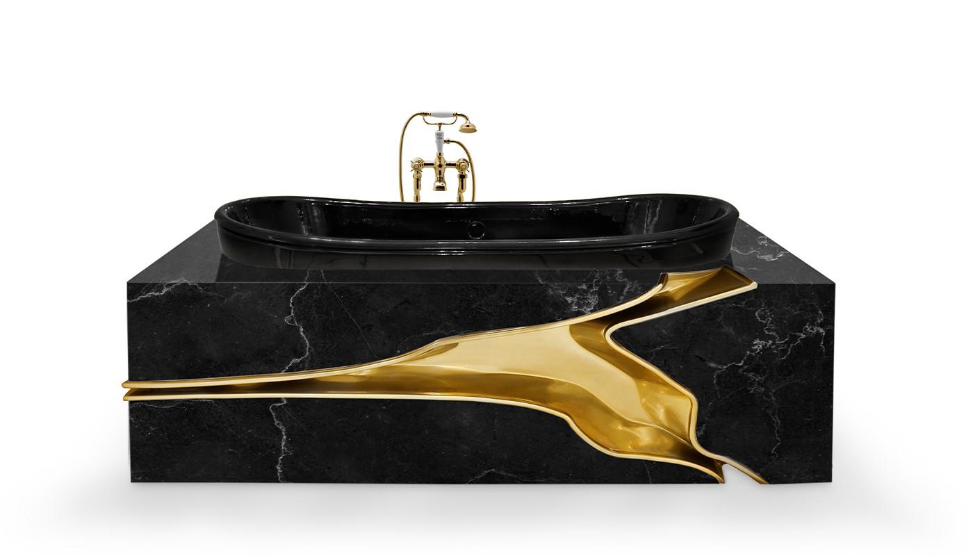 Gebroken marmer badkuip