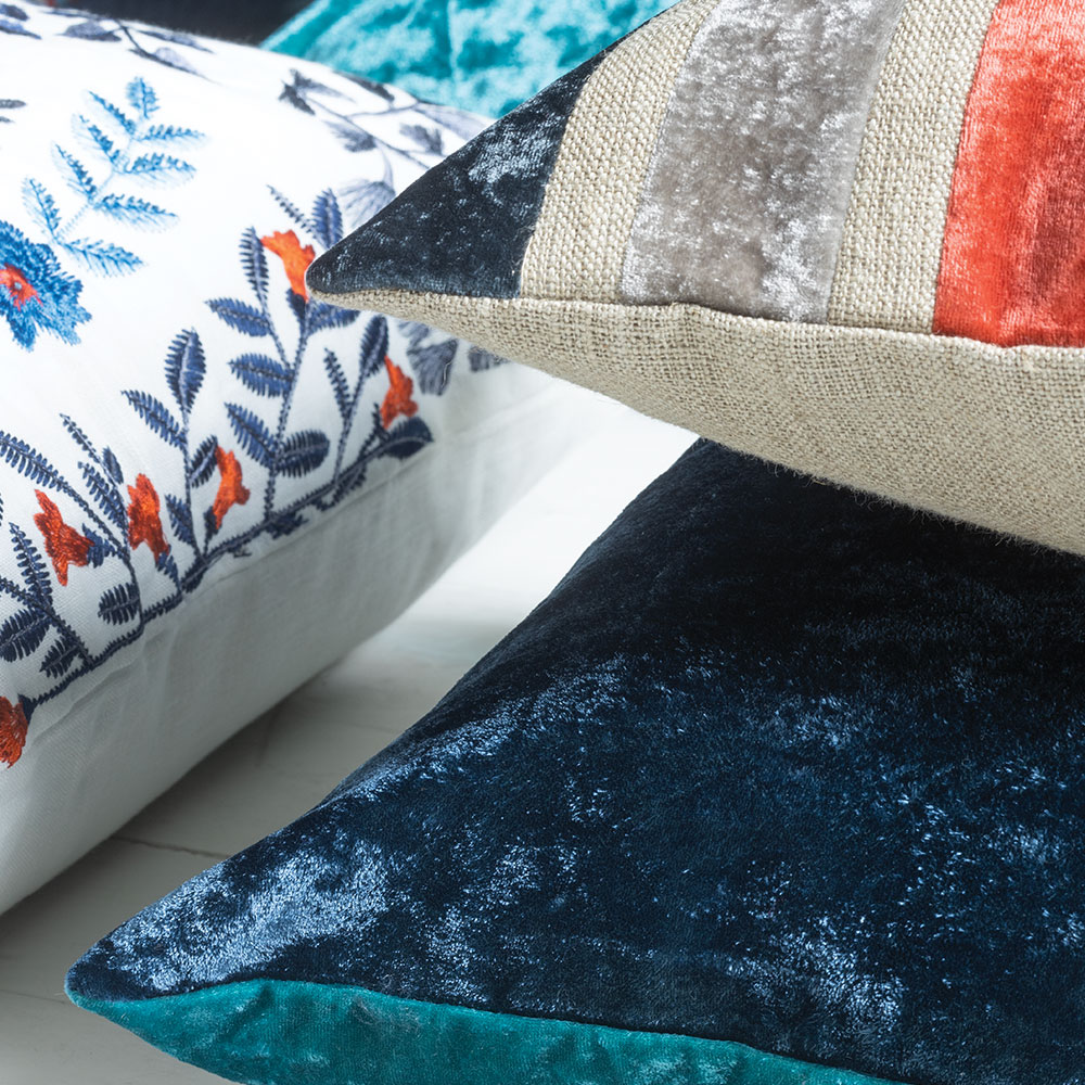 Somerley Indigo 60 × 60 kussen
