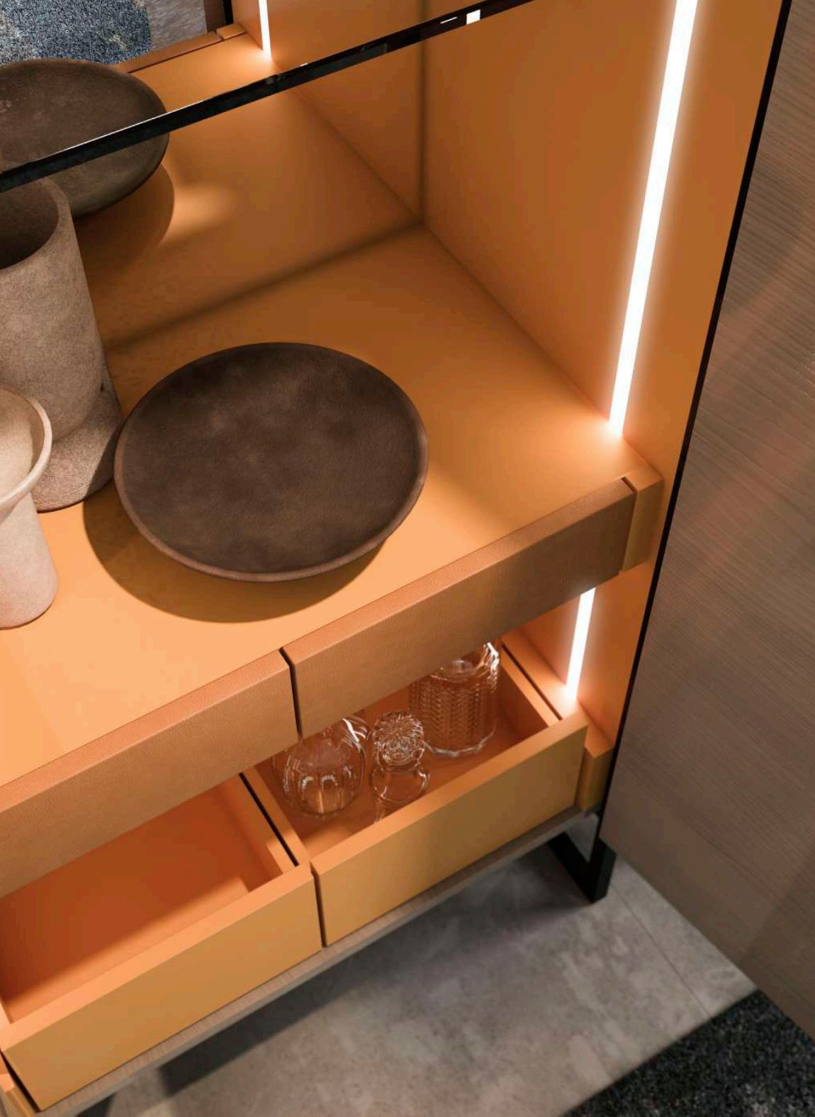 Barunit met verlichting