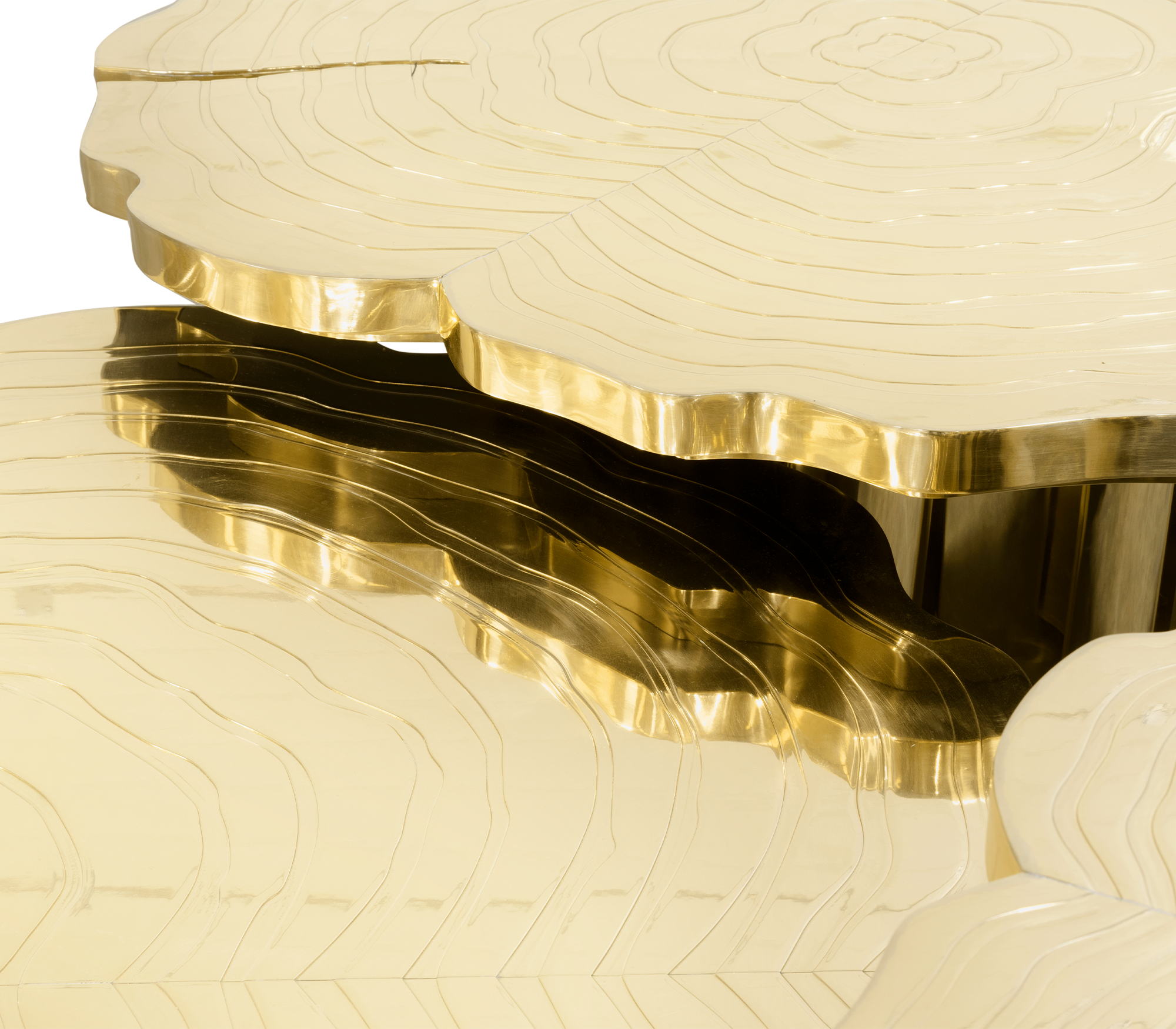 Fortuna gouden 3-delige salontafelset