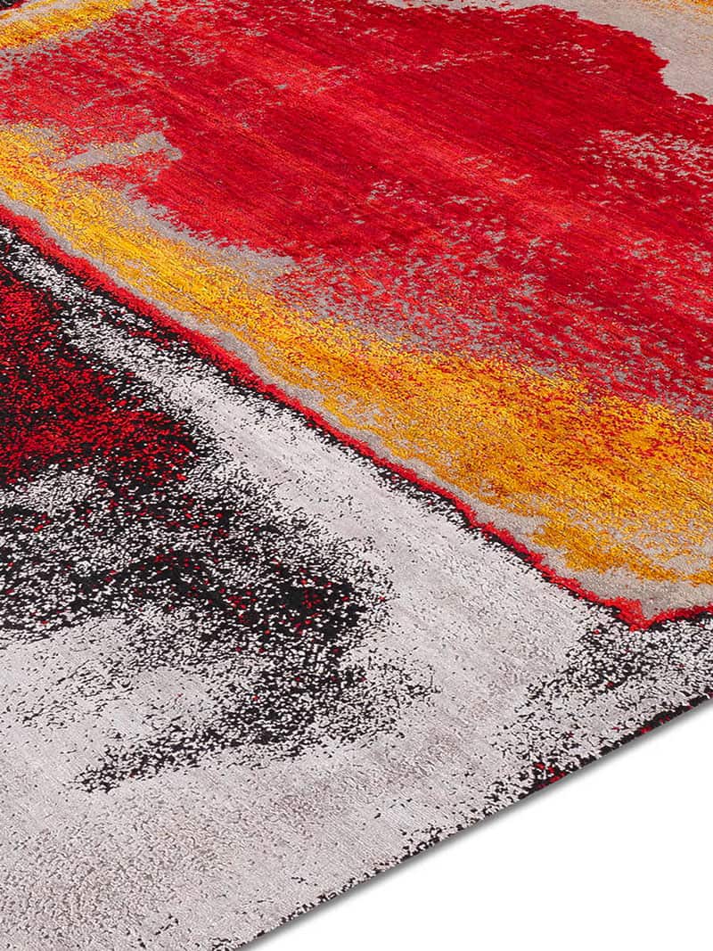 Red Sunset handgeweven tapijt | Maat: 183 × 274 cm