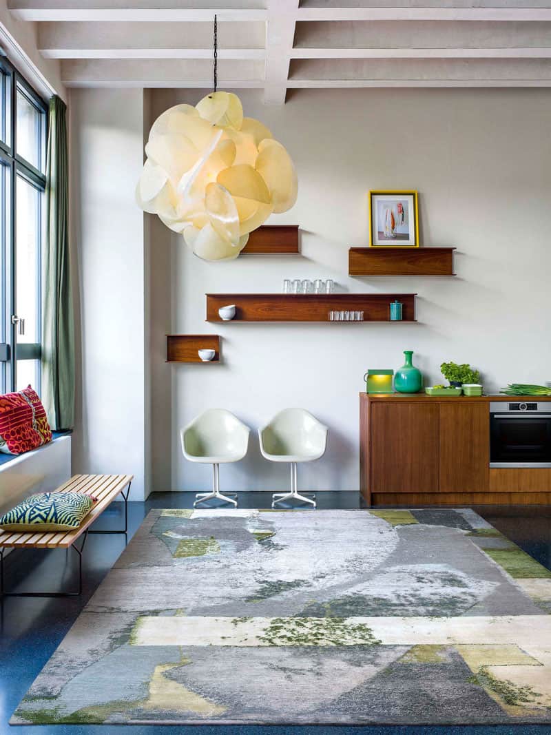 Green Rust handgeweven tapijt | Maat: 122 × 183 cm