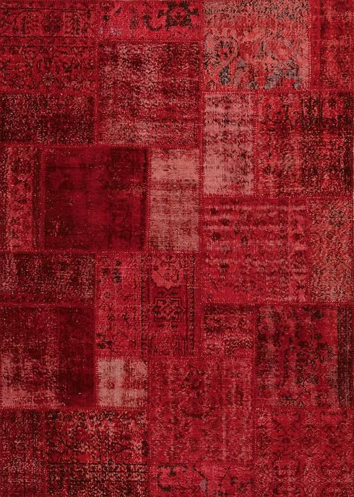 Rood patchwork tapijt
