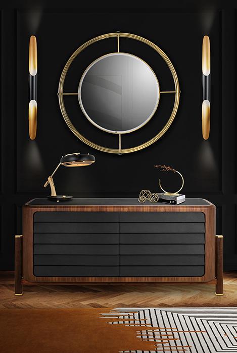 Noir wandspiegel - 1