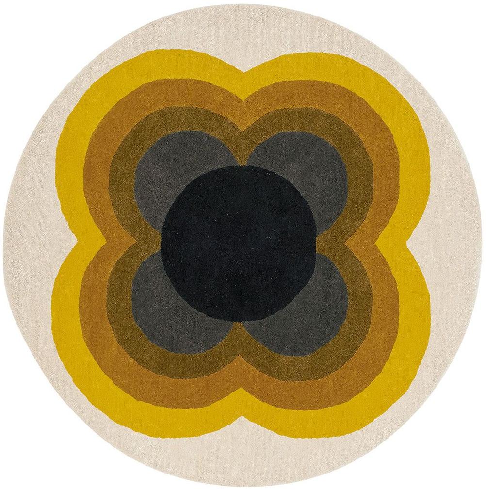 Sunflower geel cirkel tapijt | Maat: Ø 150 cm