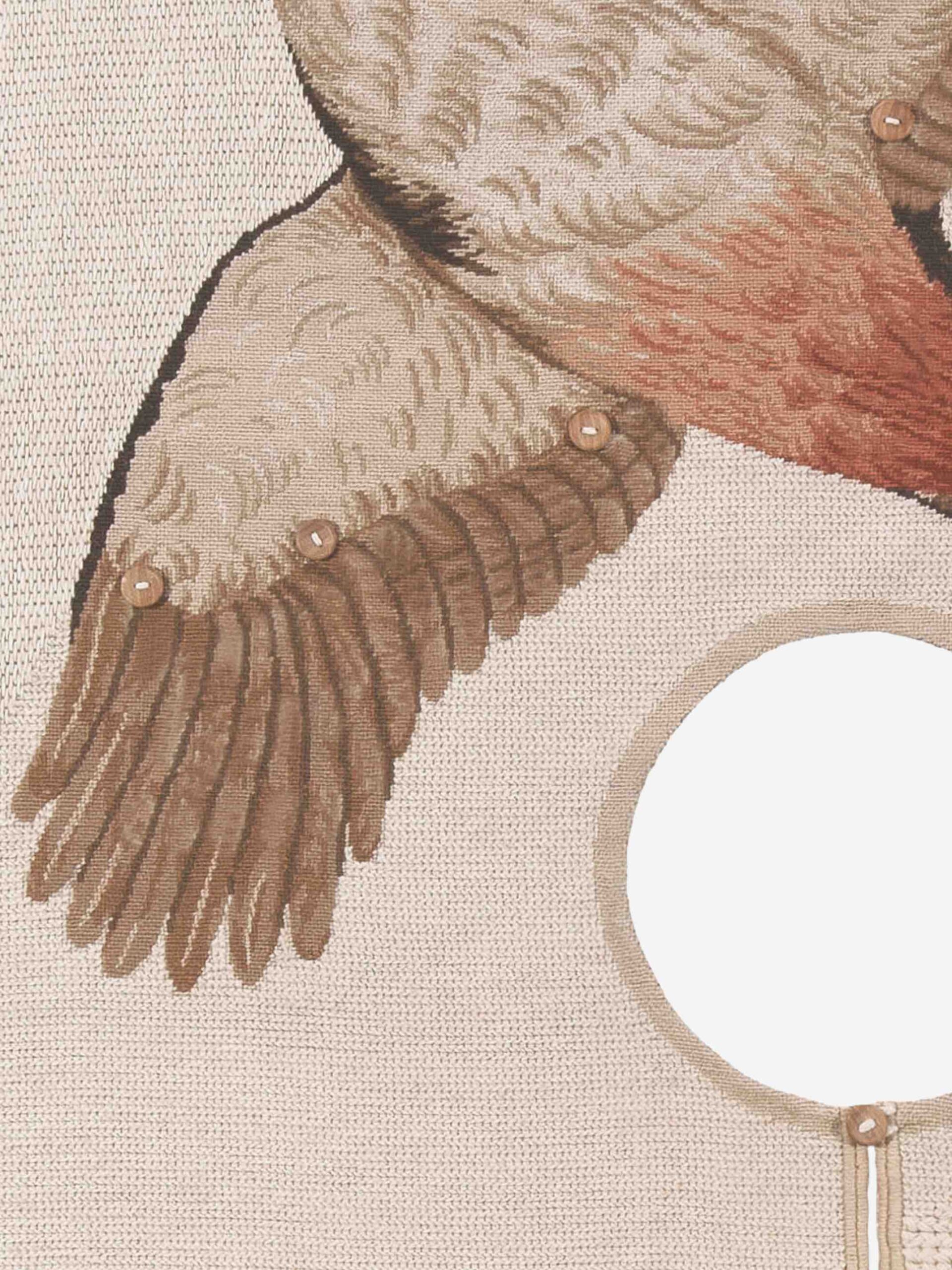Migratie pettirosso cirkel designer handgeweven vloerkleed
