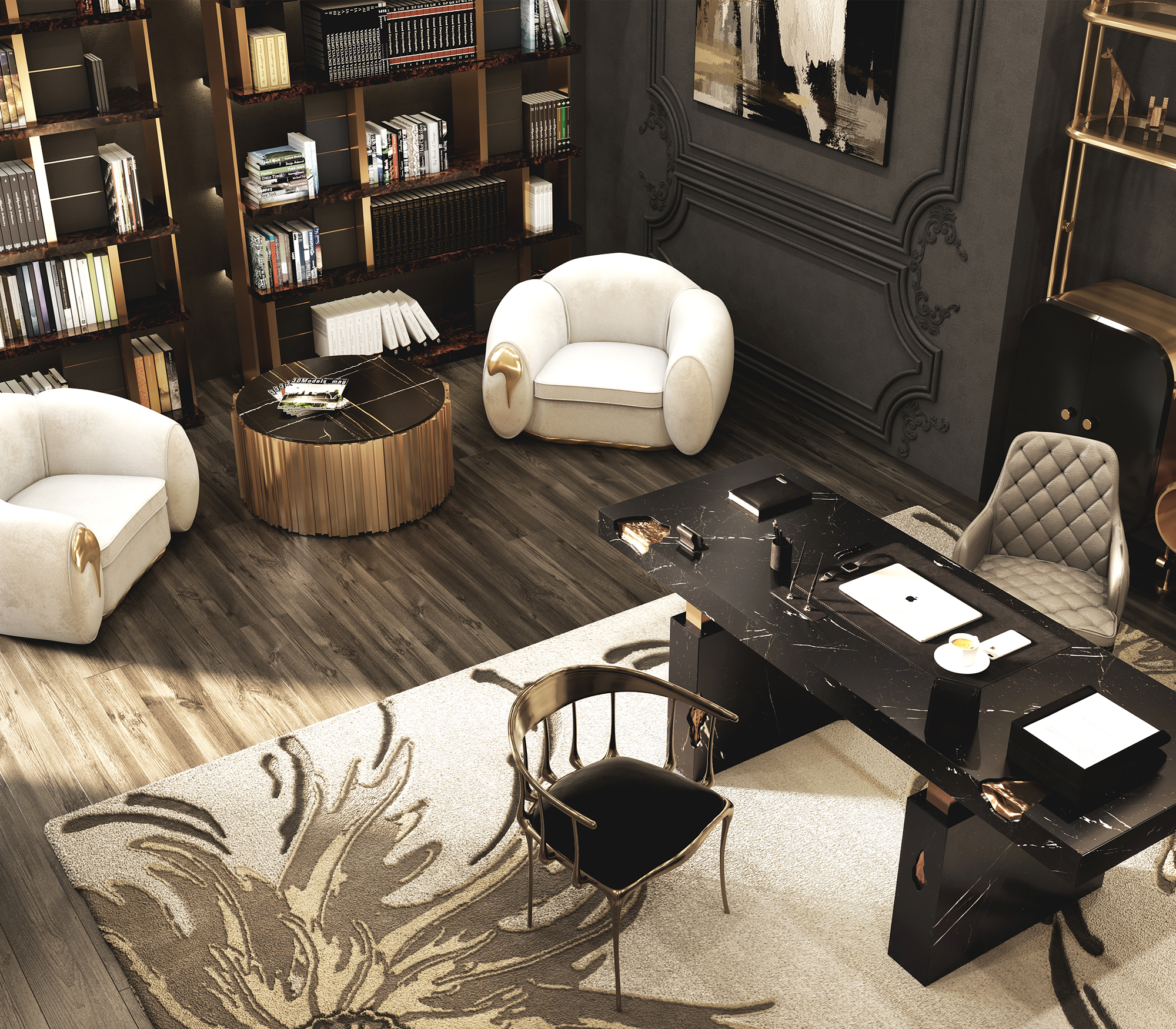 Dominion Nero Marquina bureau