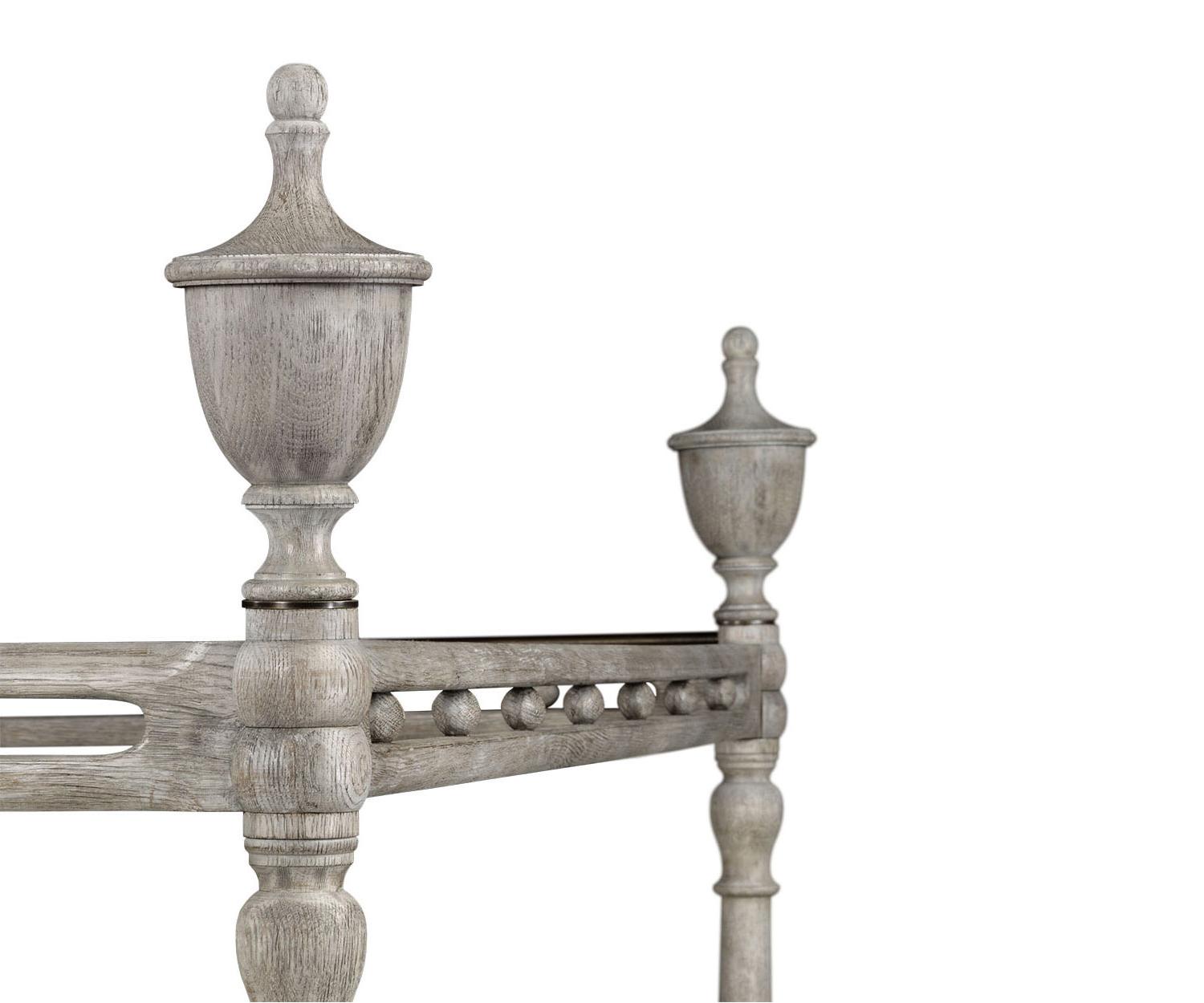 Morris King Greyed Oak bed