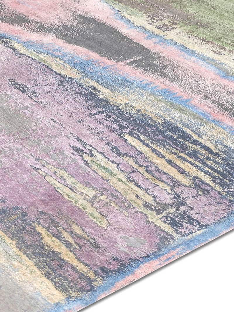 Multicolor handgemaakte luxe vloerkleed