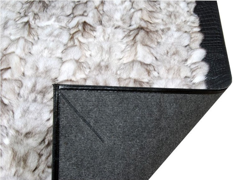 Fur grijs bont tapijt | Maat: 270 × 270 cm