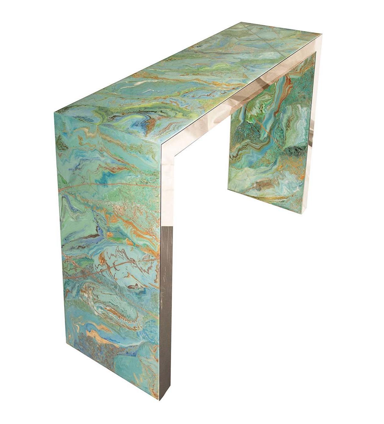 Aquamarine consoletafel