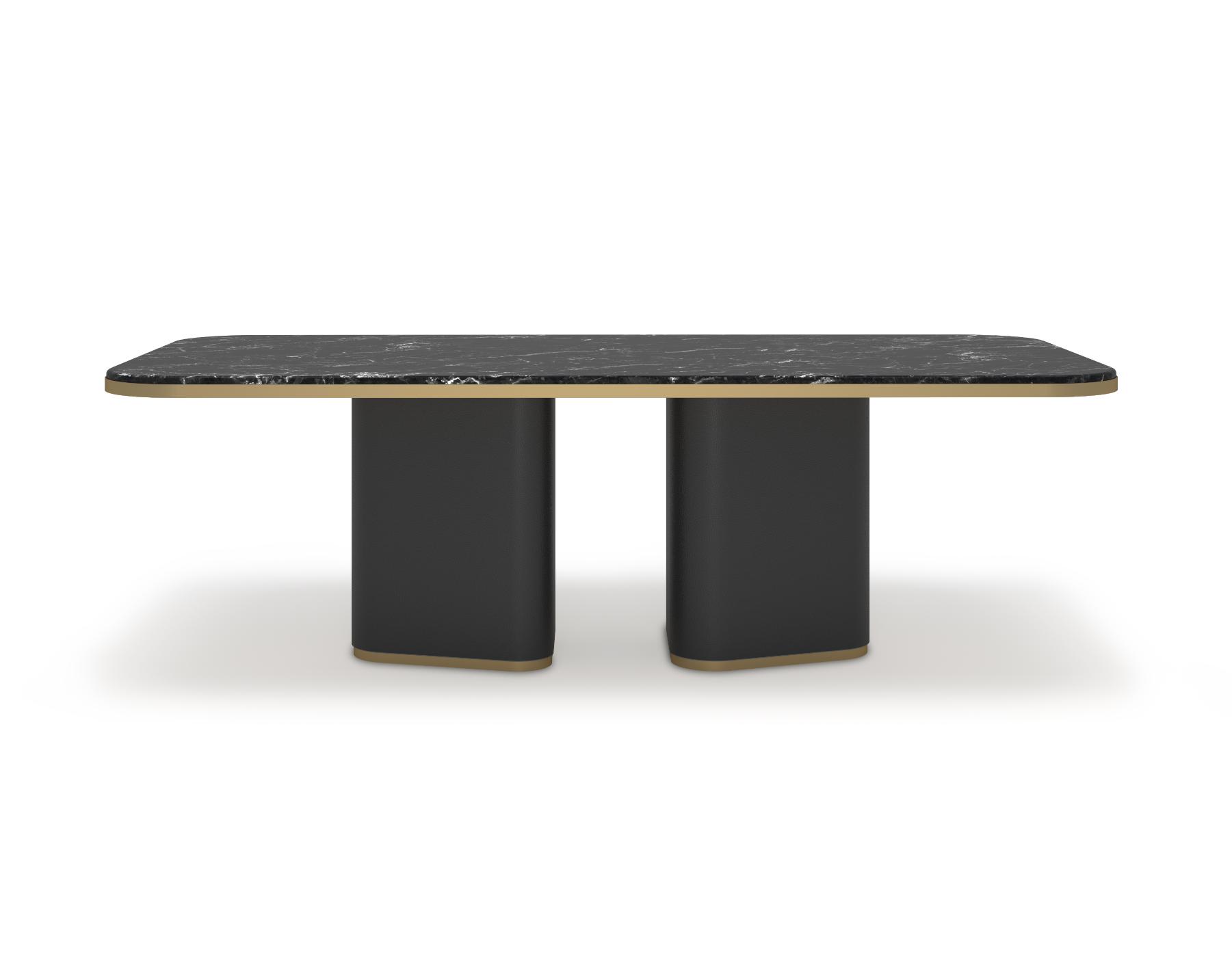 Edmond donker marmeren eettafel