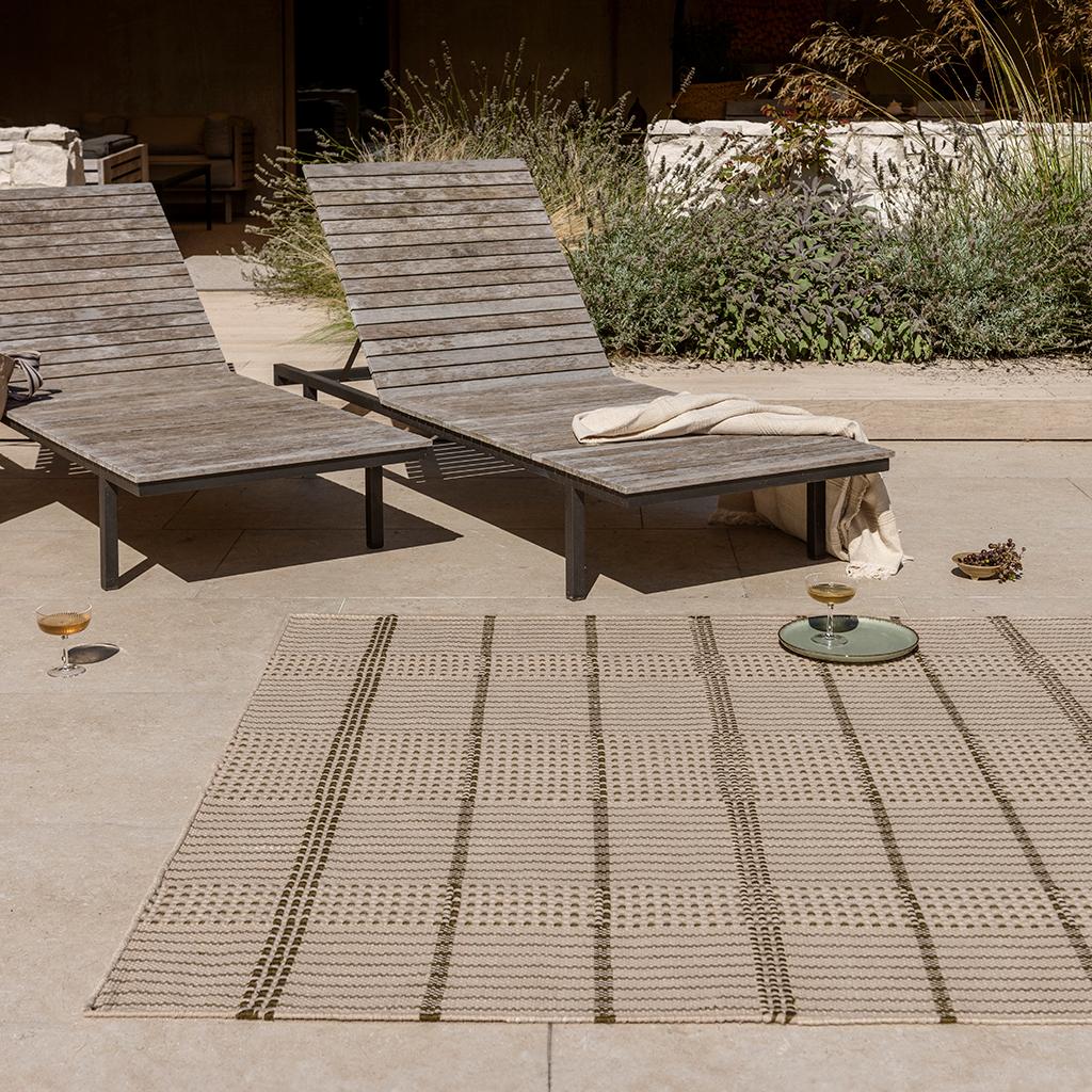 Zona olijf steek outdoor tapijt | Maat: 160 × 230 cm