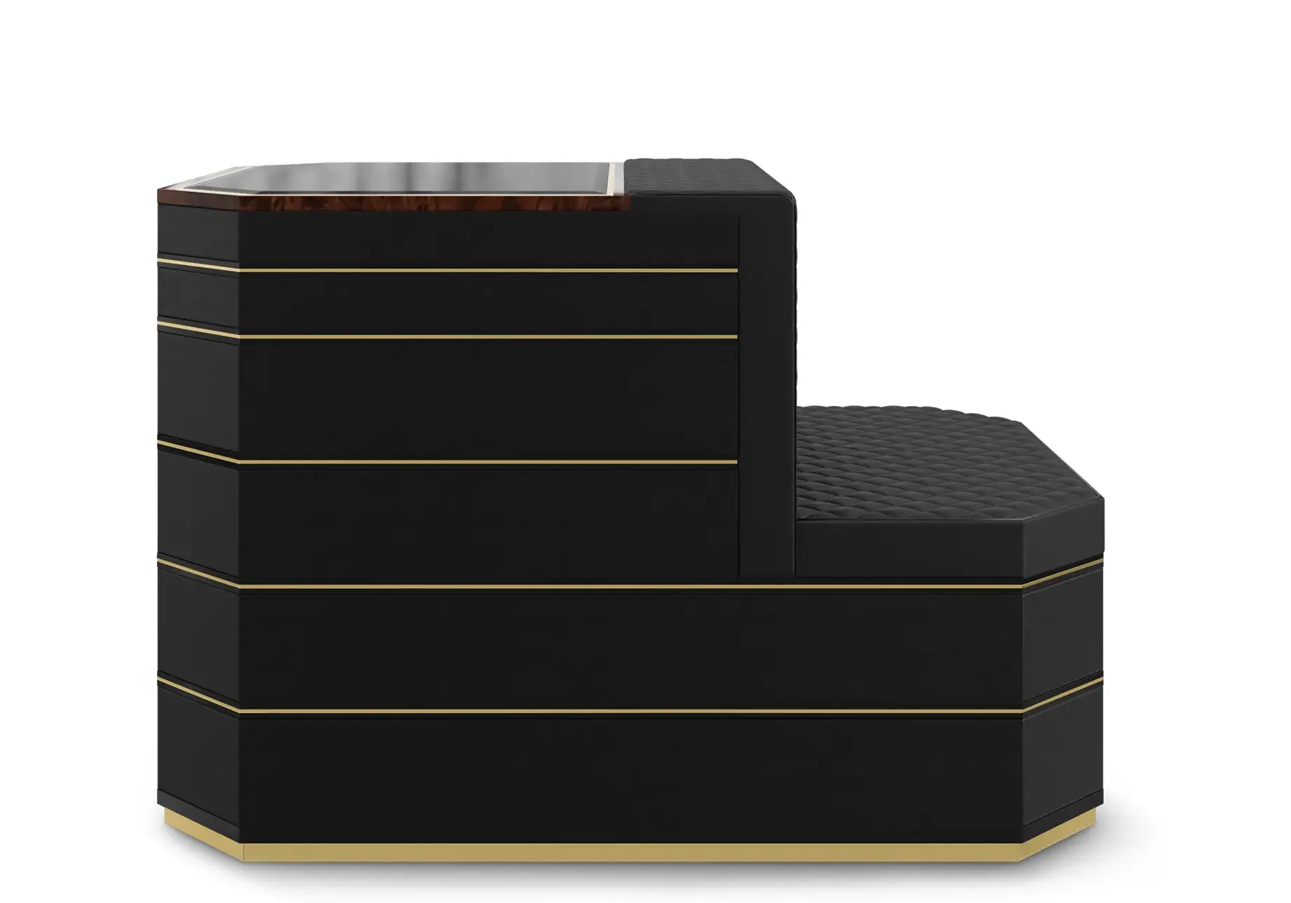 Cadence zwart kast eiland