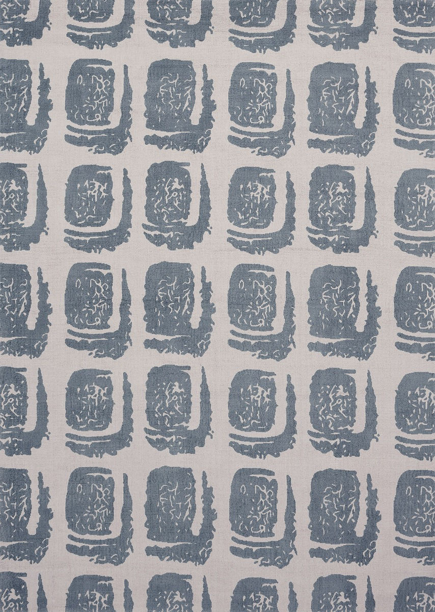 Woodblock grijs tapijt | Maat: 170 × 240 cm