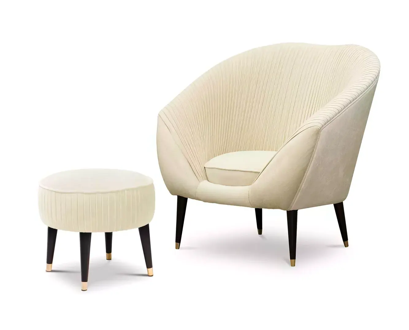 Hana stoel en voetensteun