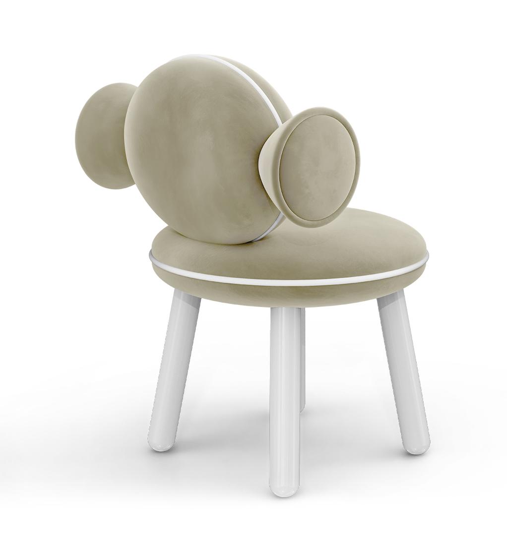 Lollipop crème poefstoel