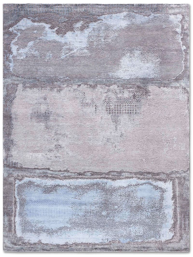 Light Blue Silver handgeweven tapijt | Maat: 122 × 183 cm