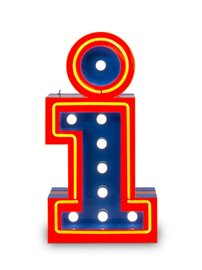 Illuminated Letter I lamp