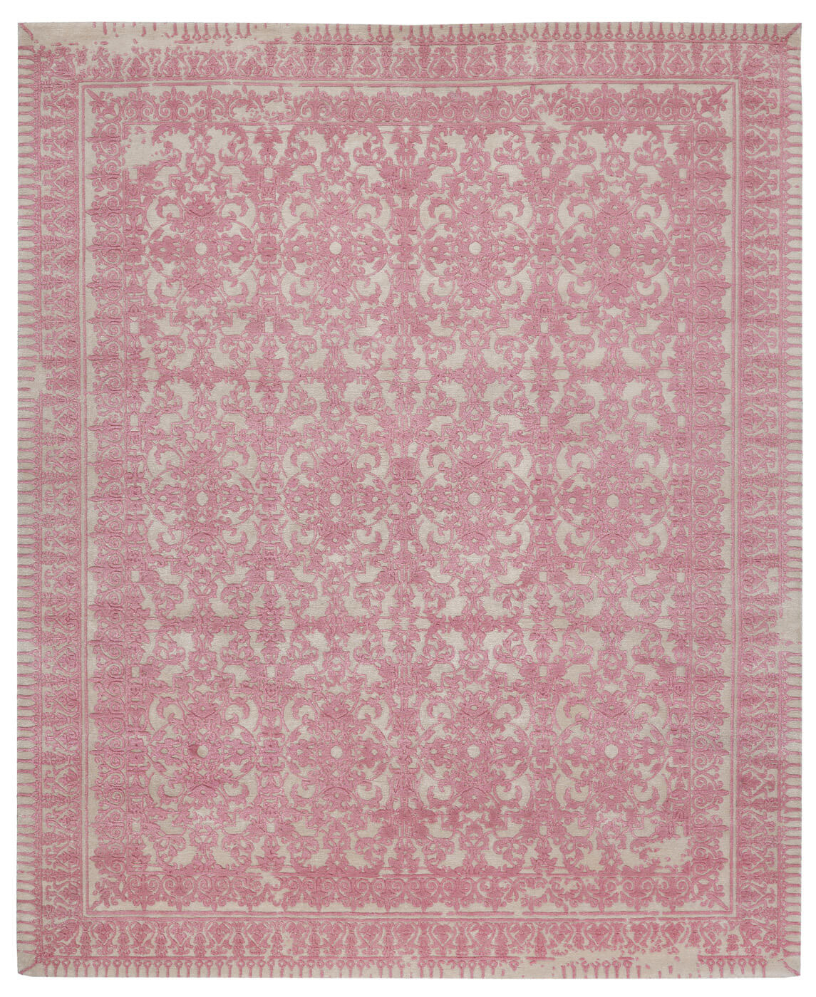 Ferrara little rocked roze tapijt | Maat: 400 × 500 cm