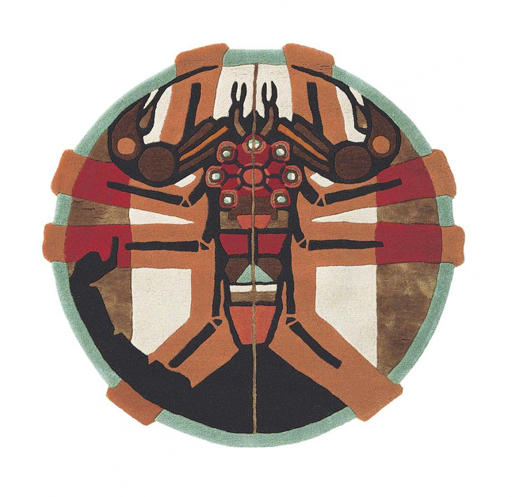Zodiac schorpioen cirkel rond tapijt | Maat: Ø 100 cm Zodiac schorpioen cirkel rond tapijt | Maat: Ø 100 cm
