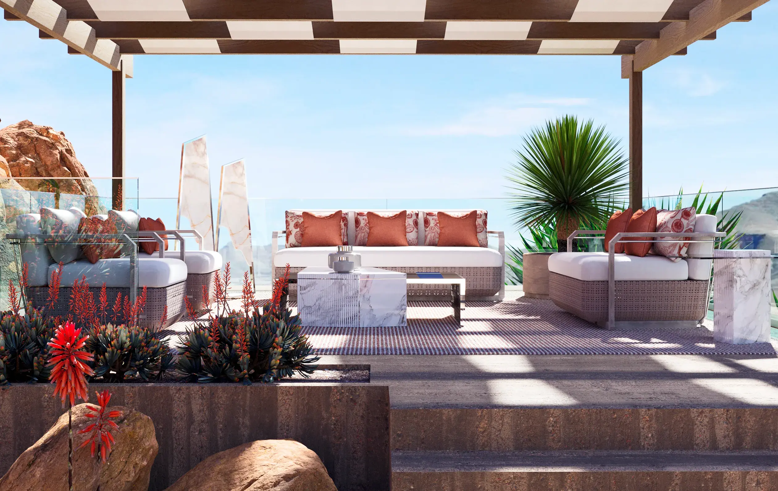 Heritage houten tuinsofa - 1