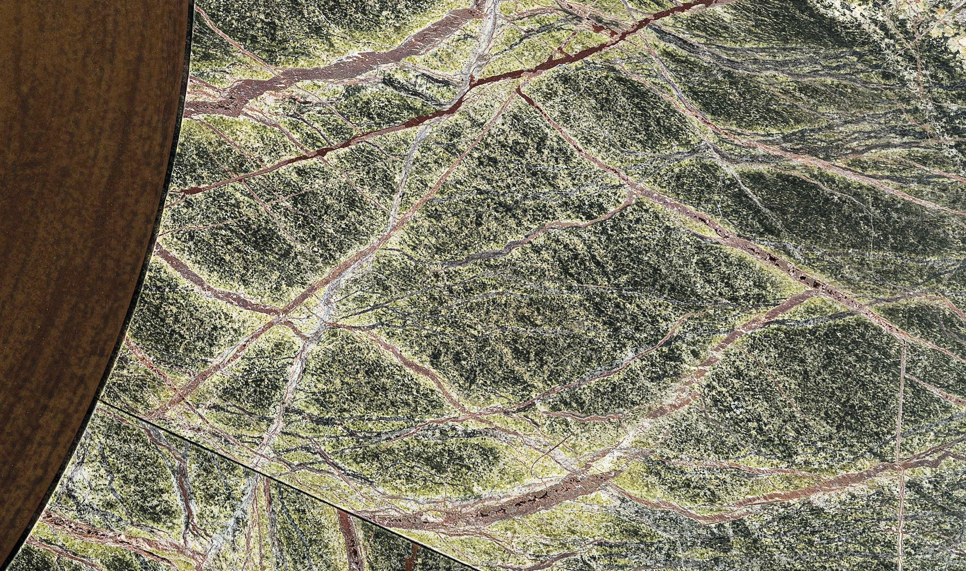 Ercole marmeren vuurschaal | Afwerking: Groen | Afmetingen: Ø 150 cm