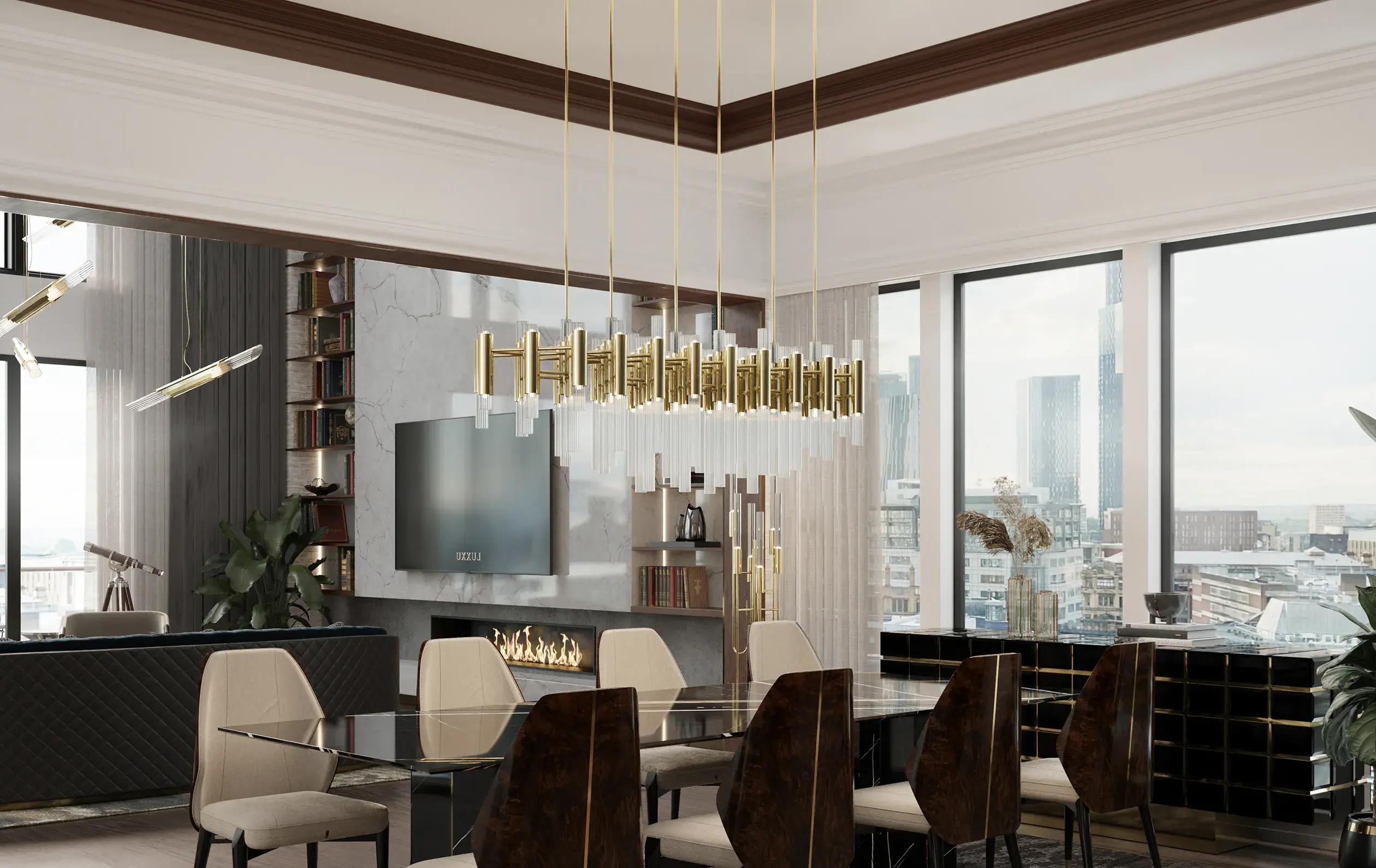 Cascade rechthoekige hanglamp - 2