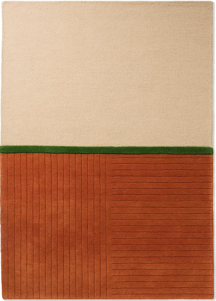 Decor rhythm tangerine designer handmade tapijt | Maat: 160 × 230 cm
