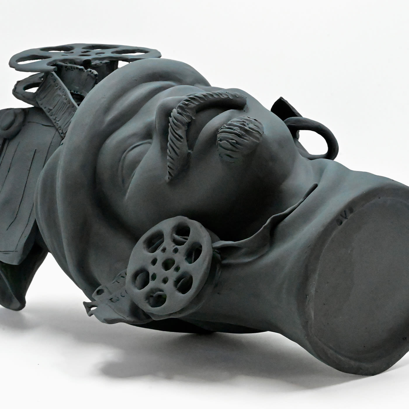 Moor's Head grijze matte sculptuur
