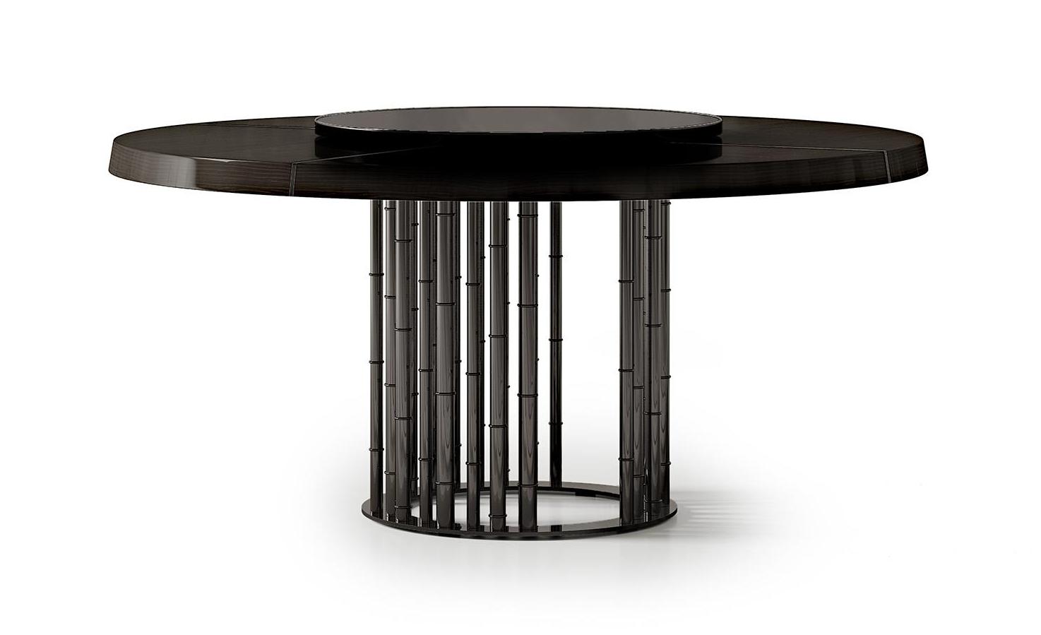 Ronde tafel met glazen blad | Afmetingen: Ø 160 cm