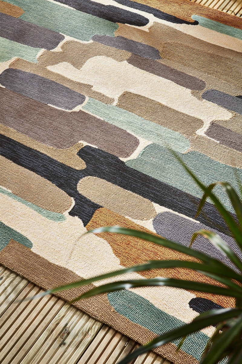 Trattino-sea glass outdoor tapijt | Maat: 140 × 200 cm