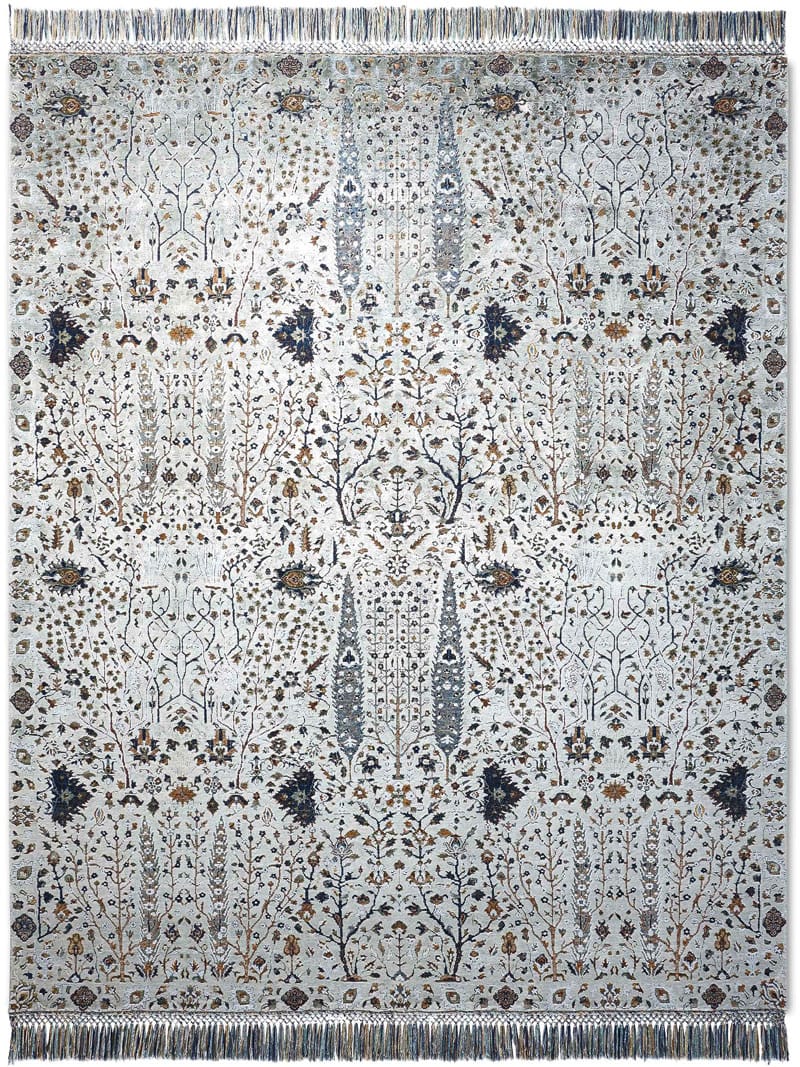Pine Garden Silver luxe vloerkleed